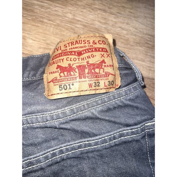 Levi's Mens 501 Relaxed Straight Jeans 32w X 30L - Picture 7 of 9